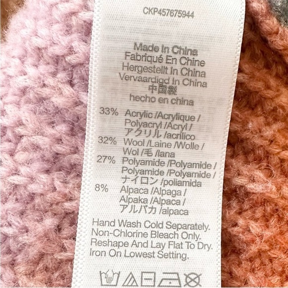 MADEWELL Space-Dyed Button-Shoulder Pullover Sweater Wool Alpaca Size Small - Picture 10 of 11